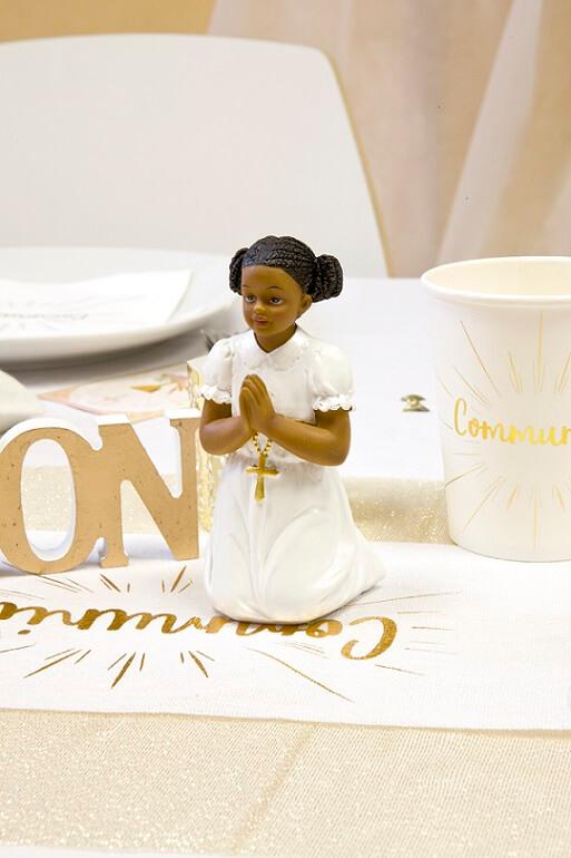 Decoration figurine en resine communion fille