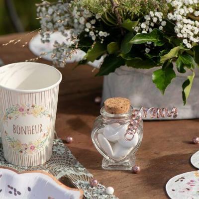 Confection de dragee avec cordon rose gold