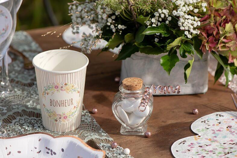 Decoration fil de fer rose gold