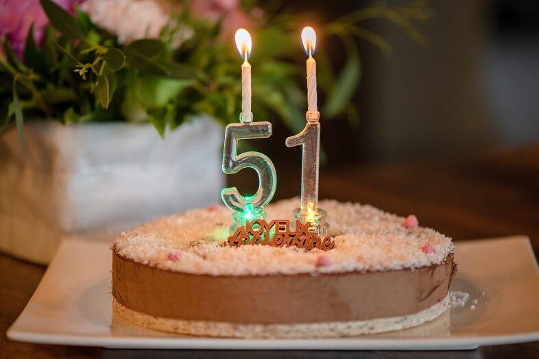 Bougie anniversaire Chiffre 5 Or, bougies anniversaire - Badaboum
