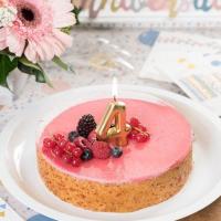 Decoration gateau anniversaire 4ans or