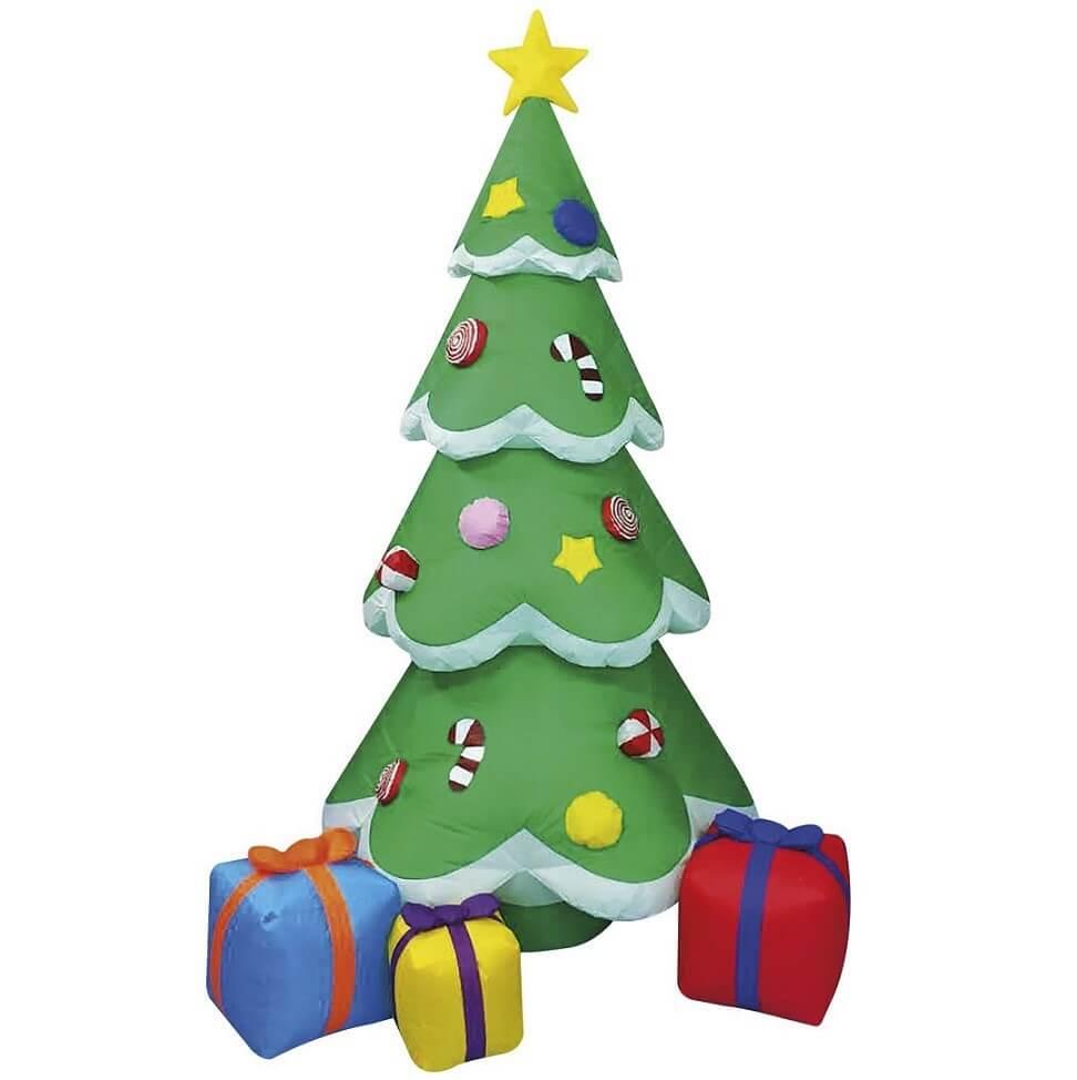 Decoration gonflable et lumineux de noel avec sapin de 210cm
