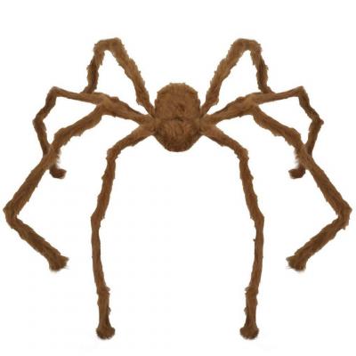 Décoration Halloween avec araignée géante marron de 128 cm (x1) REF/22701