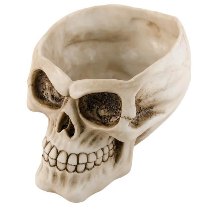 Decoration halloween tete de mort resine