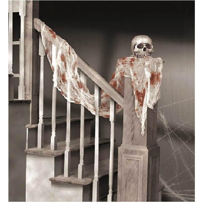 Decoration halloween tissu ensanglante