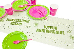 Decoration joyeux anniversaire artifice