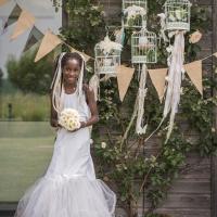 Decoration mariage avec cage dentelle