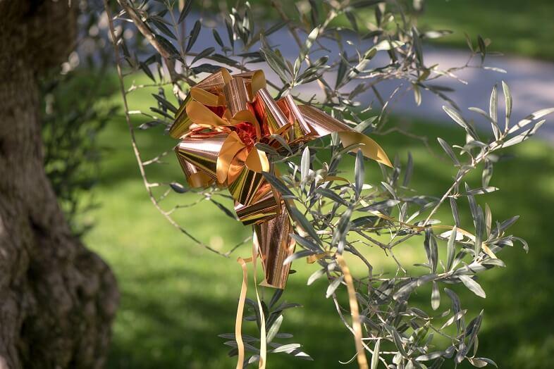 Decoration noeud automatique rose gold en 30mm