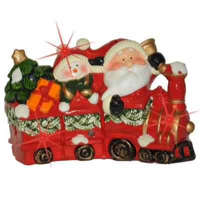Decoration pere noel train lumineux