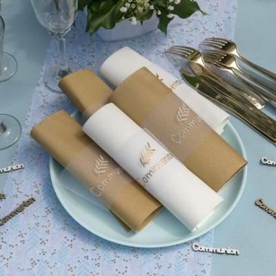 6808 serviette de table tissu jetable airlaid blanche