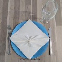 Decoration pliage de serviette elegant airlaid blanc