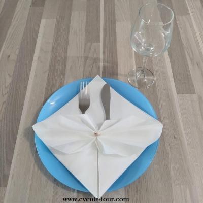 Decoration pliage de serviette elegant airlaid vert olive sauge champetre
