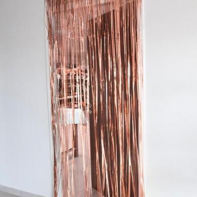 Decoration rideau de porte rose gold metallise