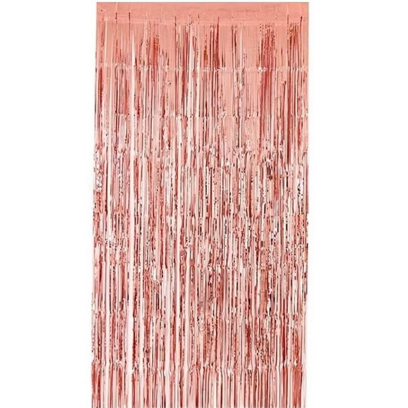 Decoration rideau de porte rose gold metallise