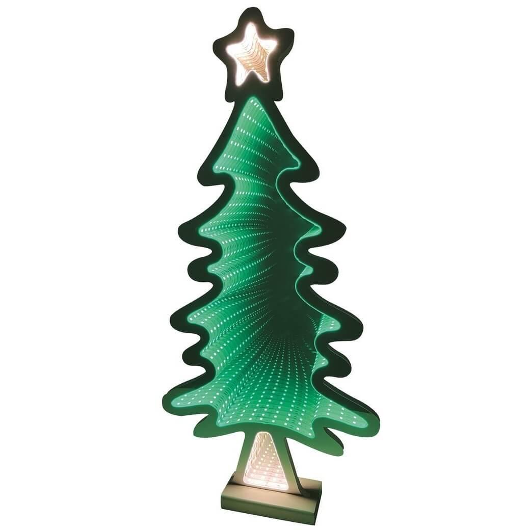 Decoration sapin de noel lumineux led miroir