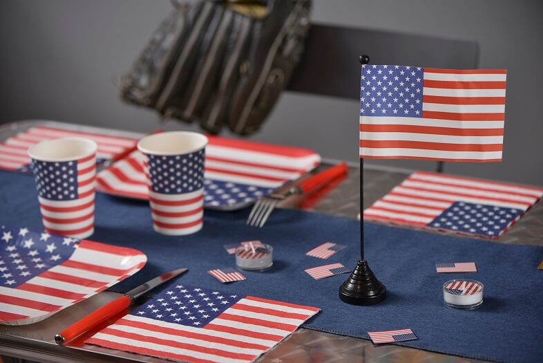 Decoration serviette amerique