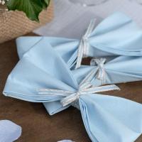 Decoration serviette de table airlaid bleu ciel