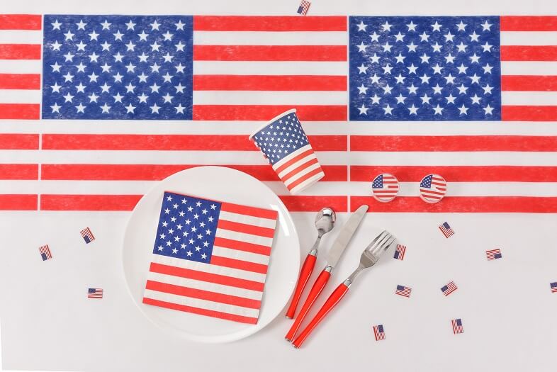Decoration serviette de table usa