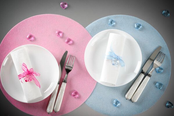 Decoration set de table rose 4
