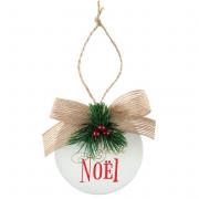 Suspension décorative Joyeux Noël pour sapin 8cm x 10cm (x1) REF/6498