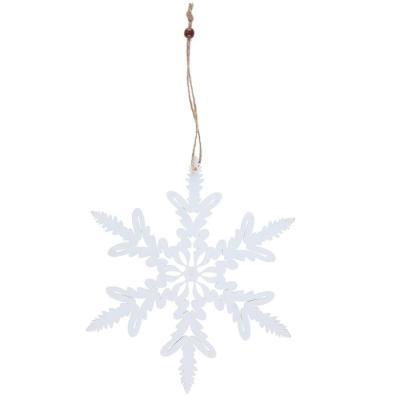 Decoration de noel avec suspension flocon blanche