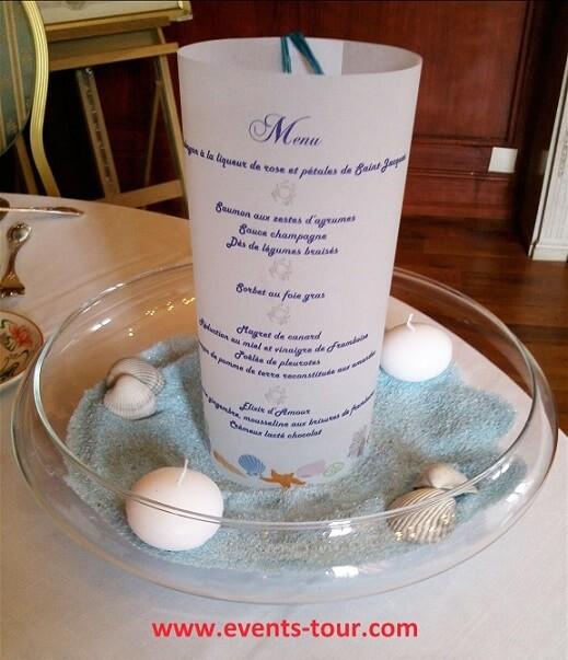 Decoration vase avec sable fin bleu turquoise