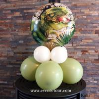 Decoraton centre de table ballon latex anniversaire dinosaure