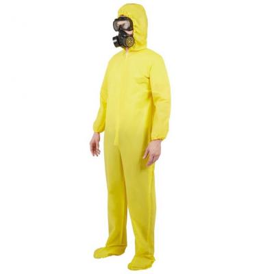 Costume deguisement adulte danger agent biologique jaune taille l xl