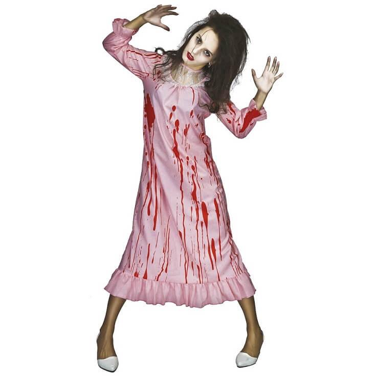 Déguisement adulte femme Zombie en chemise de nuit REF/44087