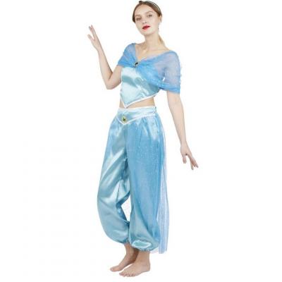 Costume adulte femme princesse orientale L-XL en bleu (x1) REF/66503