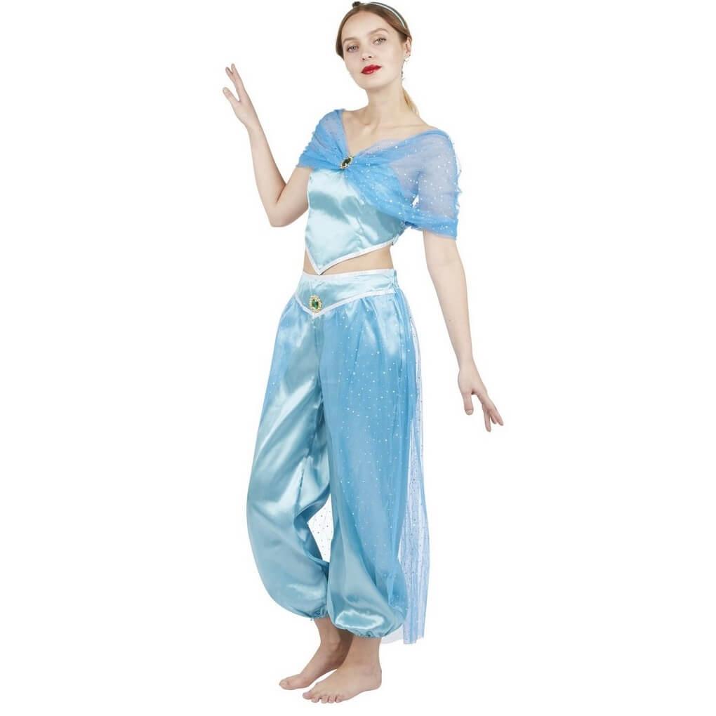 Costume adulte femme princesse orientale S-M en bleu REF/66502