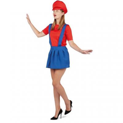 Costume deguisement plombier adulte femme taille sm