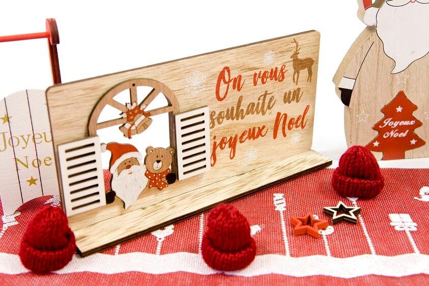 Dek0151 decoration centre de table maison pere noel