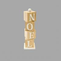 Dek0188 cube decoratif de noel en bois