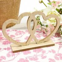 Dek0276 decoration de table mariage st valentin coeur naturel en bois