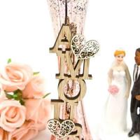 Dek0326 decoration bois a suspendre lettre amour mariage st valentin