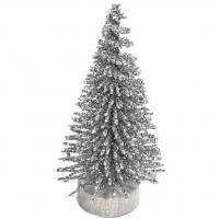 Dek0466 decoration de table mini sapin de noel argent