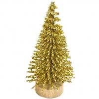 Dek0466 decoration de table mini sapin de noel dore or