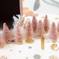 Dek0466 mini sapin decoratif de noel rose gold