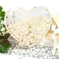 Dek0512 decoration grand coeur livre d or bois