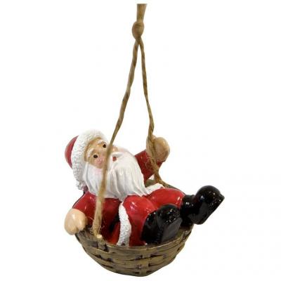 Dek0586 suspension decorative pere noel dans panier