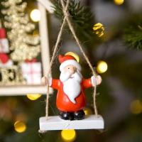 Dek0592 decoration suspension pere noel balancoire