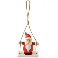 Dek0592 decoration suspension pere noel sur balancoire