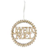 Dek0630 suspension joyeux noel bois pour decoration sapin fenetre porte