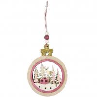 Dek0636 suspension rose village de noel