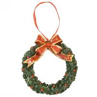 Dek0640 decoration suspension couronne de noel vert rouge