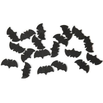 Dek0665 decoration de table a parsemer halloween chauve souris noir en bois