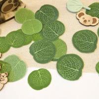Dek0692 decoration de table feuille eucalyptus verte en tissu