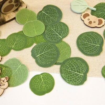 Dek0692 decoration feuille eucalyptus verte en tissu