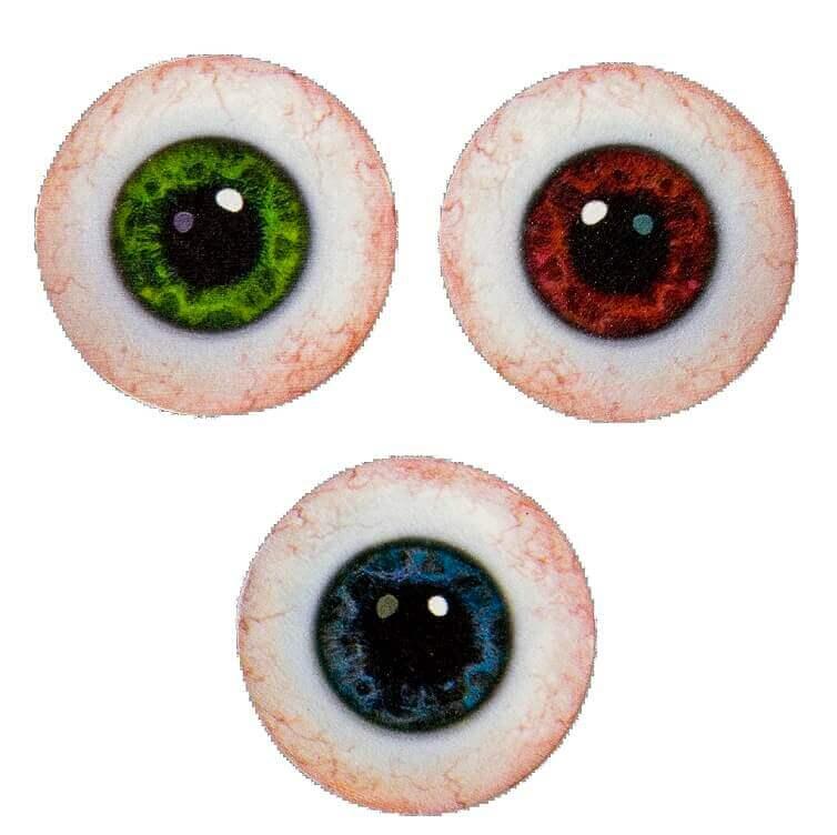 Dek0756 decoration de table halloween oeil sanglant a parsemer bois